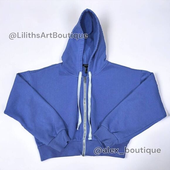 Forever 21 Zip-up cropped Hoodie(I007)-Size S for Women - Picture 5 of 9